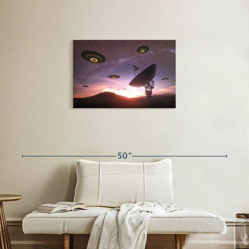 Kelan Alien Spaceships, 20" H x 30" W