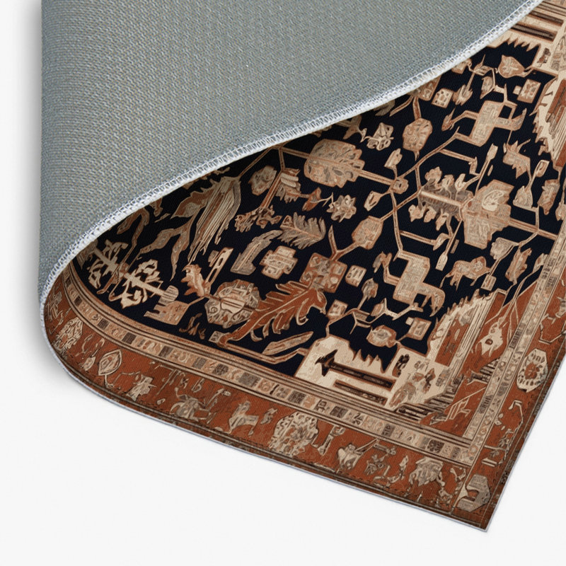 Tapis turc intérieur et extérieur brun, Rectangulaire 2 pi x 3 pi
