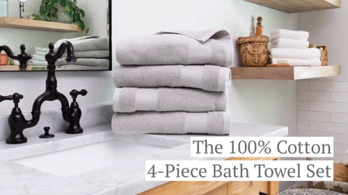 600 GSM Nuage Cotton Blend 6 pc Bath Towel Set by Beautyrest