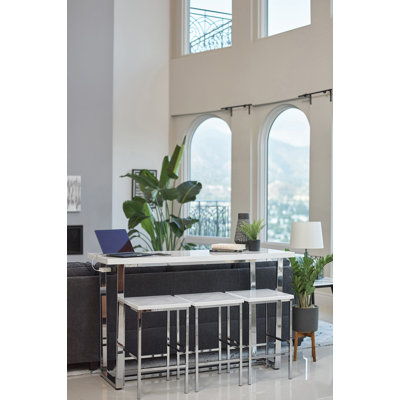 Sohaan 3 - Person Trestle Dining Set