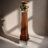 Pillar Candle Holder, Brown Wood And Metal Industrial Accent, 25 Inch