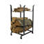 Handcrafted Modern Industrial Log Rack Hammered Steel