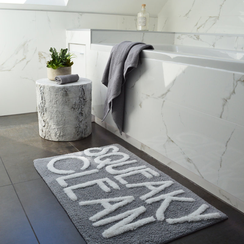 Erica Squeaky Clean Slogan Bath Mat