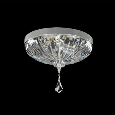 Plafonnier encastré 2 tons argent / transparent Orecchini 2 LT