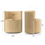 Chaises d'appoint tonneau en velours avec roulettes-406038452