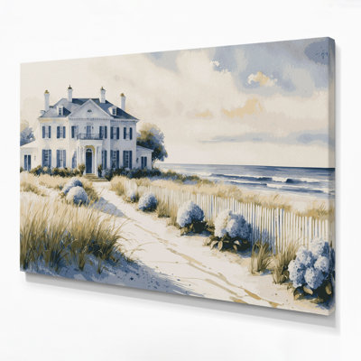 Coastal Hamptons Elite Beige Canvas Wall Art