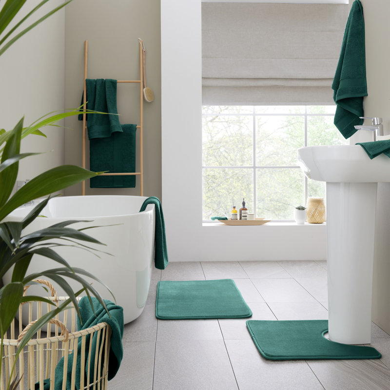 Anti-Bacterial 100% Cotton Towels, Forest Green