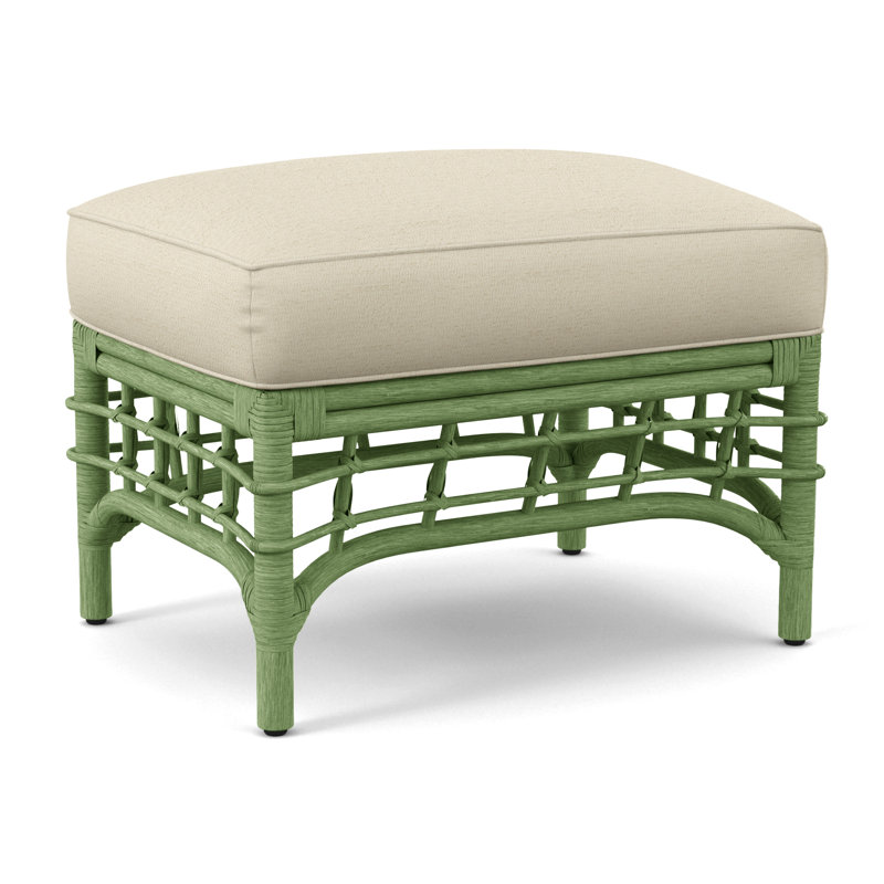 Bridgehampton Ottoman, Ivory Crypton Performance; 0886-91, Celery