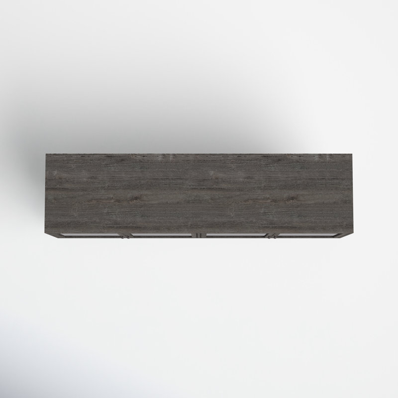 Warner 70'' Solid Wood Sideboard, Black/Dark Brown