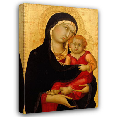 "Madonna and Child" by  Simone Martini - Gallery Wrap Canvas Wall Art