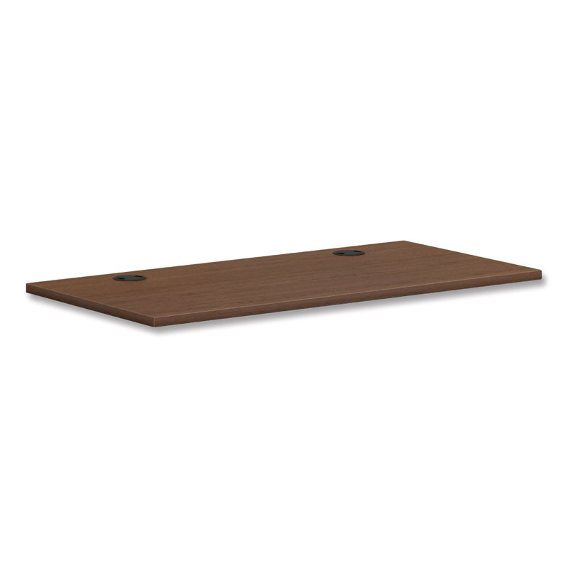 HON  Mod Worksurface, Rectangular, 48w x 24d, Sepia Walnut, 1" H x 48" W x 24" D, Sepia Walnut