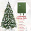 Arbre de Noël blanc / vert pin floqué / givré / cachemire réaliste avec lumières DEL-388132493