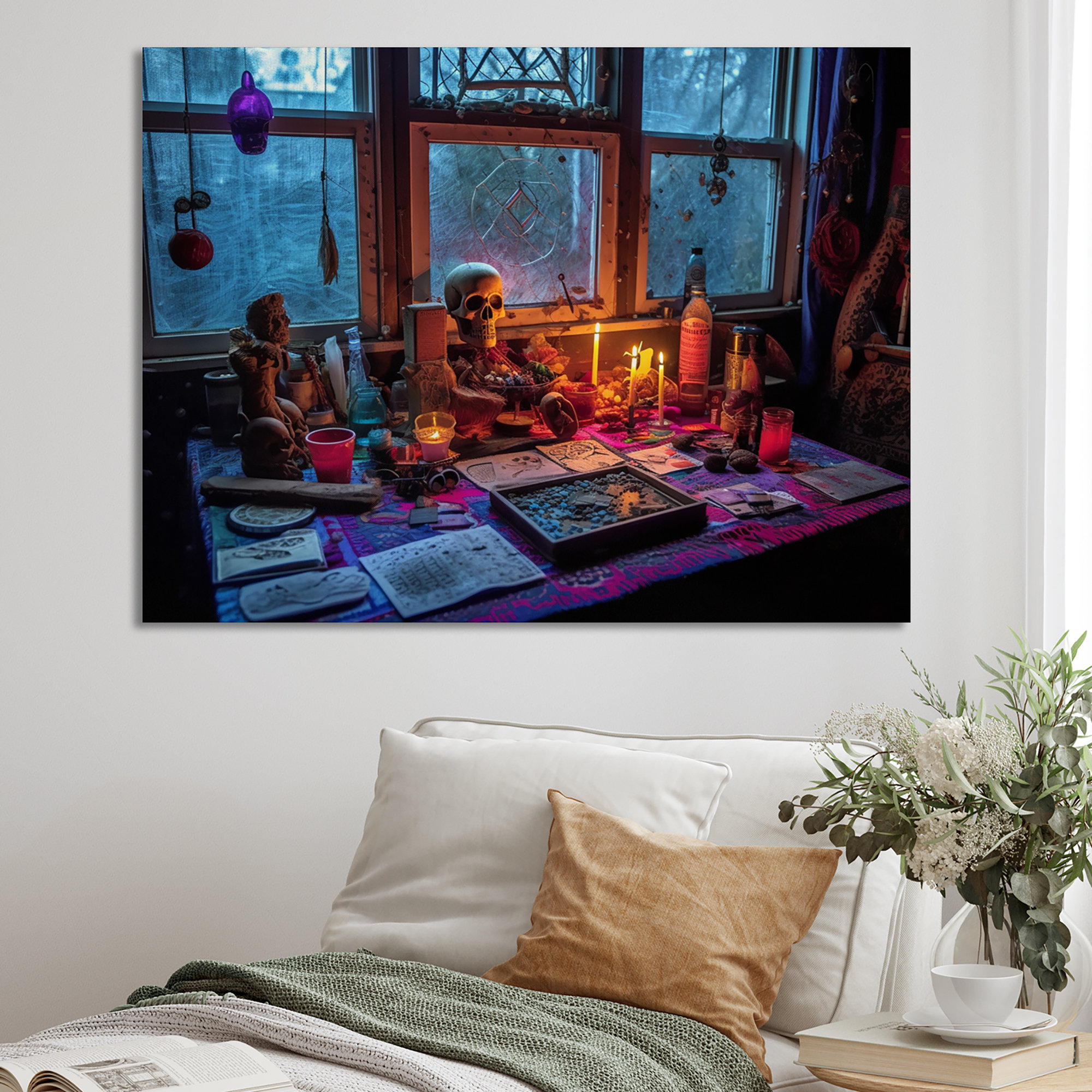 Trinx Shamanic Altar Shrine With Sacred Objects - Christianism Canvas ...