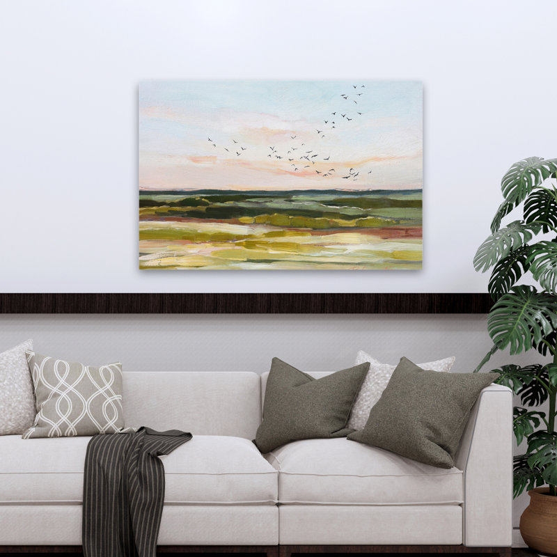 Overhead - paysages, oiseaux, art, H 48 po x l 32 po