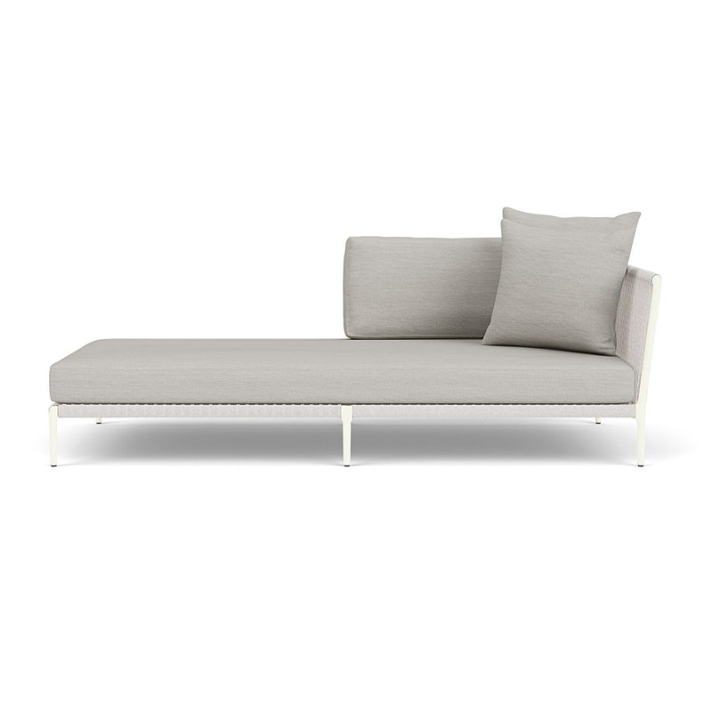 Otti Left Arm Sectional Chaise, Bone, Whitesands