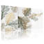 Ensemble de 3 art mural en toile de chêne à motif de feuilles de chêne pour le salon-526673649
