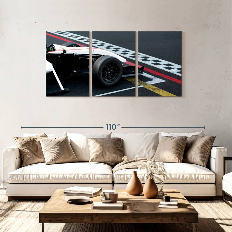 Mehar Formula Car On Track, 39" H x 80" W