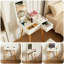 Table de coiffeuse avec miroir à DEL tricolore et grand espace de rangement, utilisation polyvalente dans la chambre à coucher, le bureau, le bureau, la petite commode blanche à 2 tiroirs, pratique pour la décoration intérieure