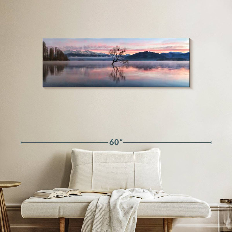Impression sur toile Lake Subzero Serenity, H 15 po x l 45 po x P 1,25 po