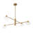 Modern 4-Light Clear Ellipse Glass Layered Chandelier