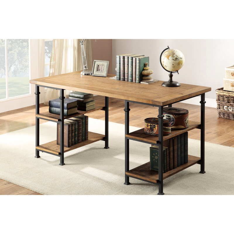 Table de bureau vintage 1 pièce avec 4 tablettes ouvertes