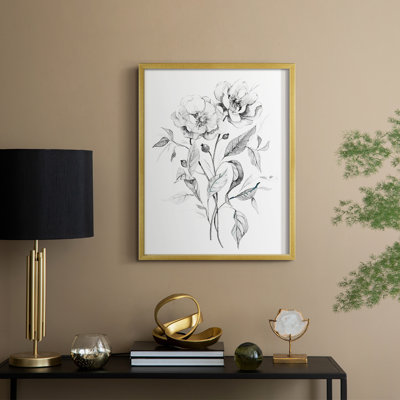 «Wild Roses», reproduction encadrée en bois massif