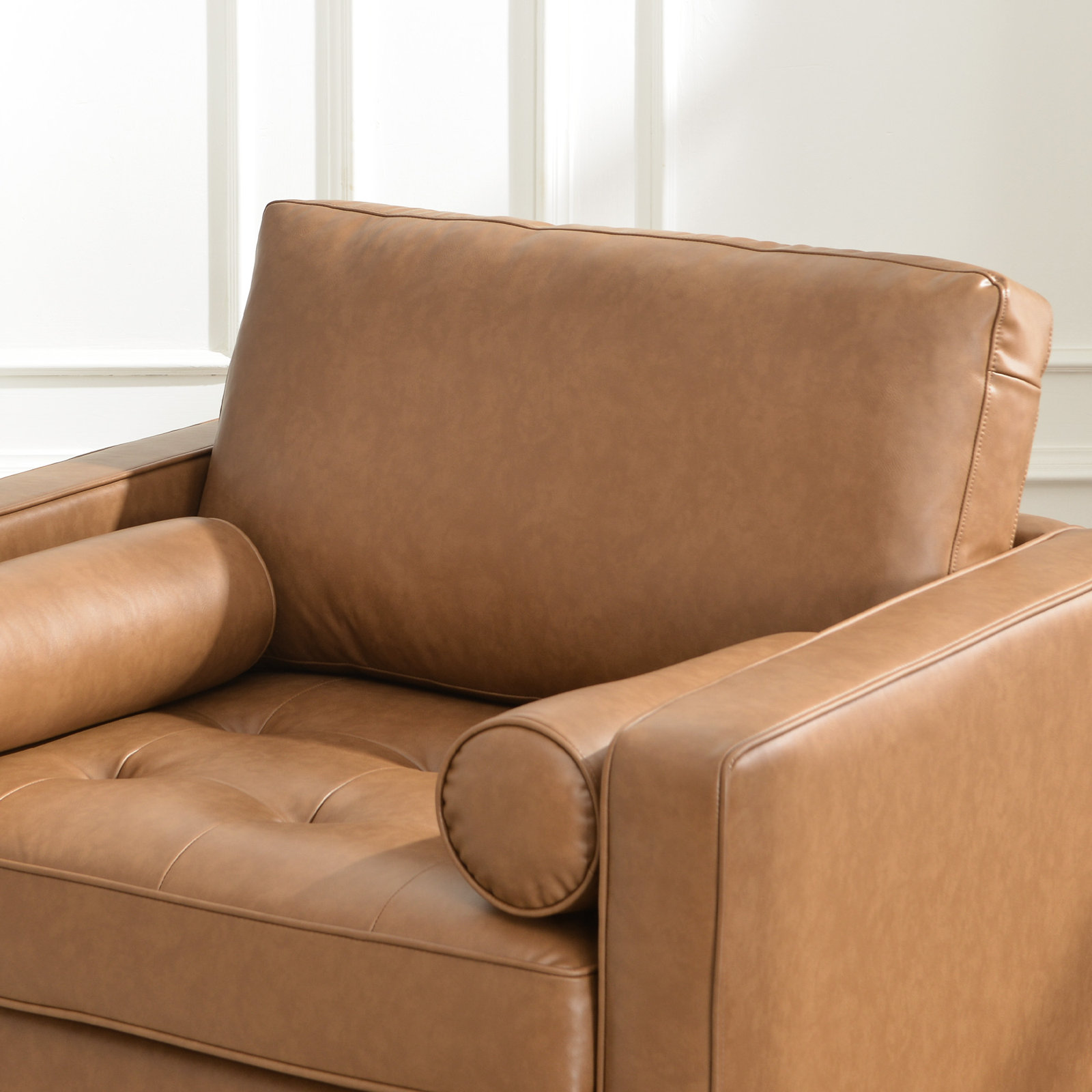 Geo Vegan Leather Armchair