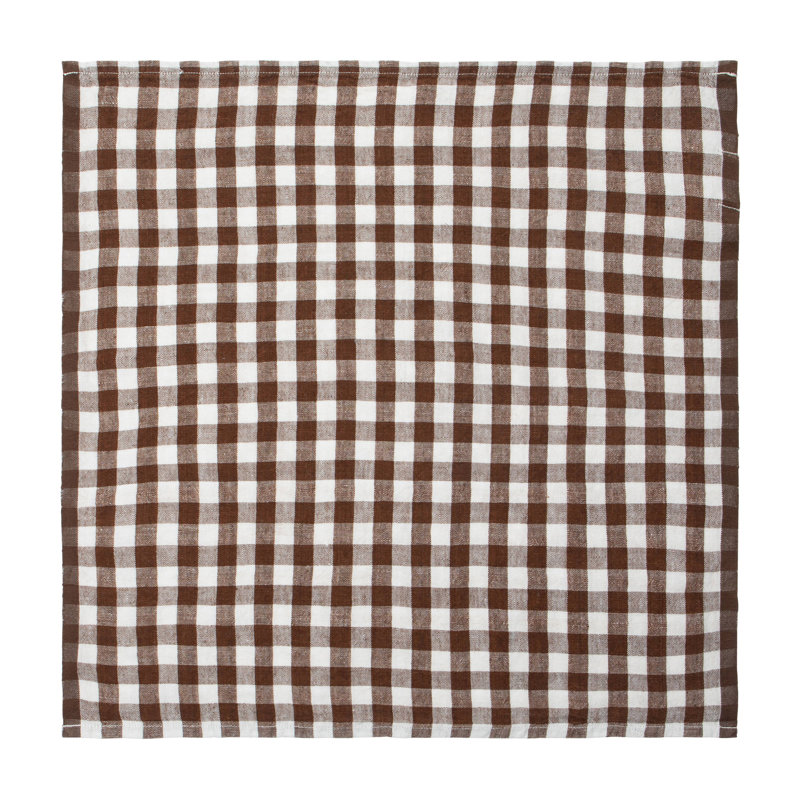 Alessandro Linen Square Napkins, Walnut