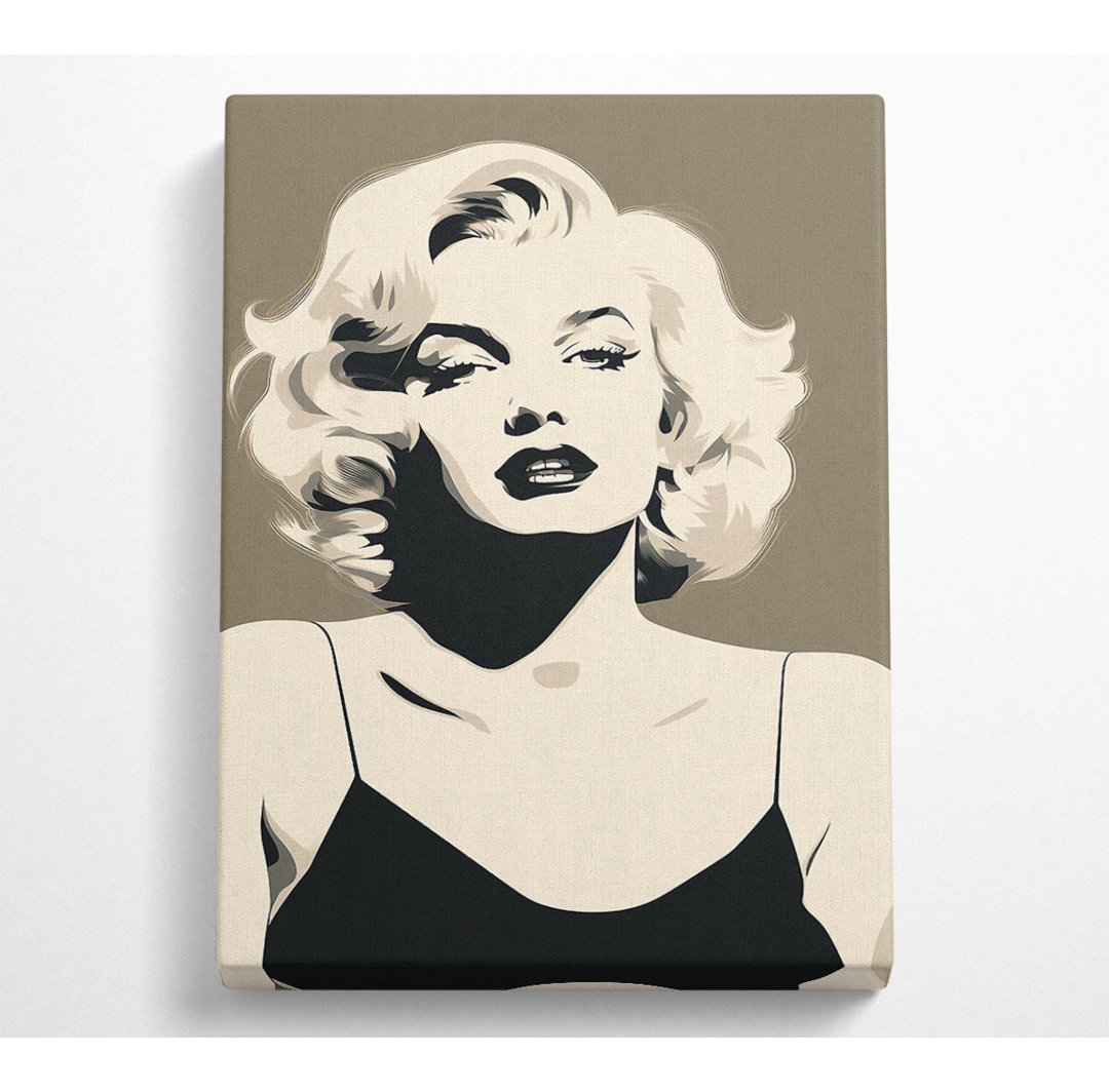 Marilyn Monroe Beige Skizze - Druck