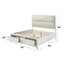 Lit EK blanc bouclé avec perle et rangement Tarian-1132075837