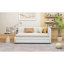 Lit de jour en tissu d'ameublement (beige)