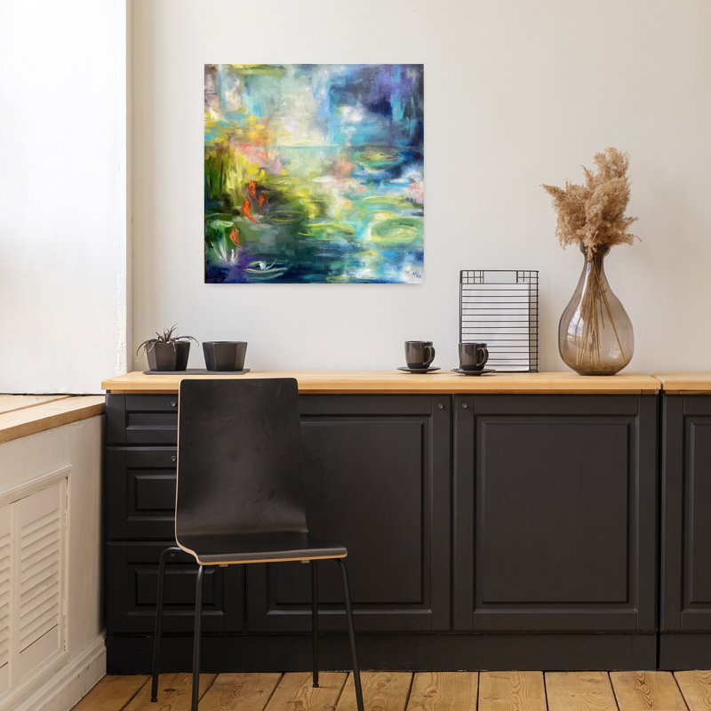 Koi Pond Reflections by Alexandra Higgins - Wrapped Canvas Print, 45.72 cm H x 45.72 cm W