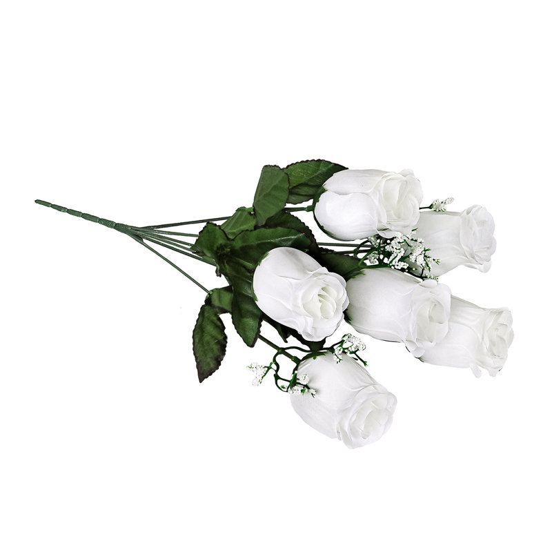 Bouquet de roses artificielles, Blanc