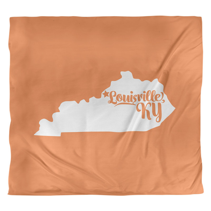 Housse de couette simple louisville Kentucky, Housse de couette pour grand lit, Orange, Microfibre