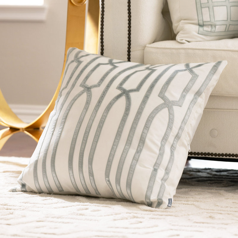 Trey Appliqued Throw Pillow