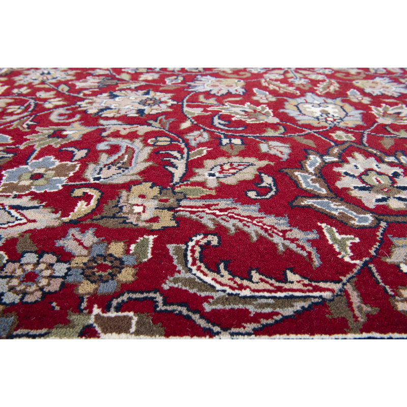 Benares Hand Woven Wool Red Indoor Rug, Runner 70 x 140cm