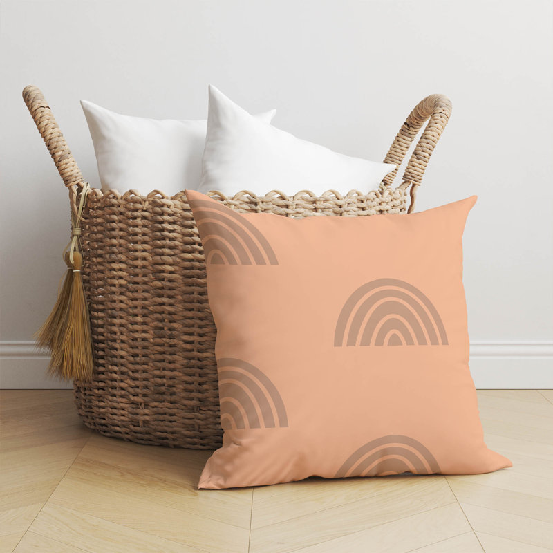 Coussin Plain Bows Match, H 26 po x l 26 po, Pêche