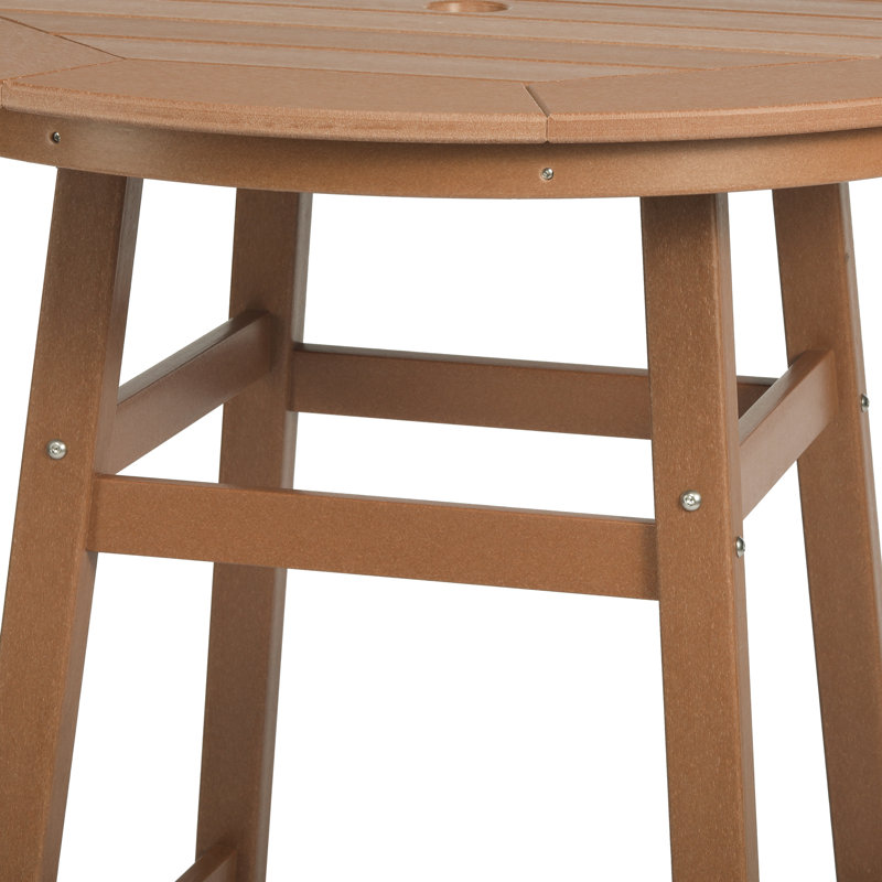 Table de bar d'extérieur ronde 34,9 po Laguna, Kaki