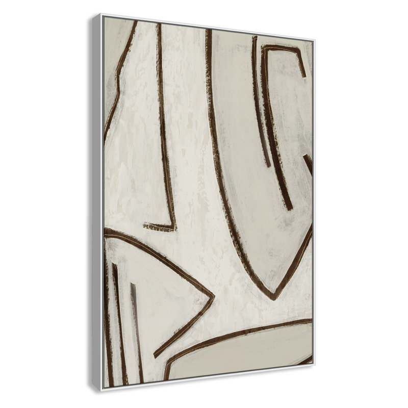 «Line Work II», reproduction encadrée sur toile, H 61,5 po x l 41,5 po x P 2 po, Blanc