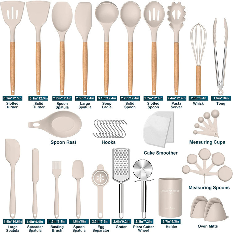 35 - Piece Cooking Spoon Set with Utensil Crock AIRPJ