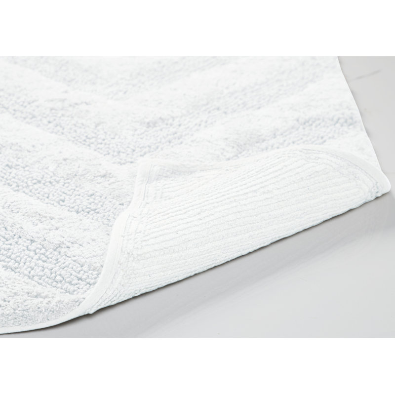 Hugo Premium 100% Cotton 2370 GSM 4-Piece Tufted Bath Rug Set with Non-Slip Spray Latex Backing, OEKO-TEX® Certified, Super Absorbent & Machine Washable, White