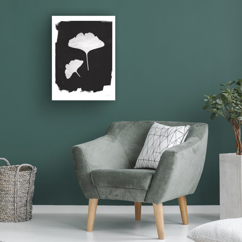 Art sur toile noir «Piper Rhue» par Bachelor Gingko II, H 19 po x l 14 po