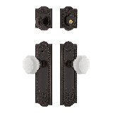 Nostalgic Warehouse Meadows Entry Set with White Waldorf Crystal Knob