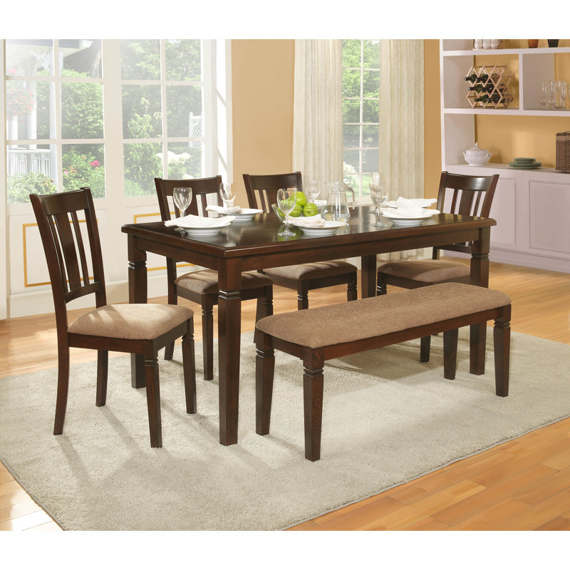 Lansdowne 47.75" Upholstered Dining Bench with Espresso Finish