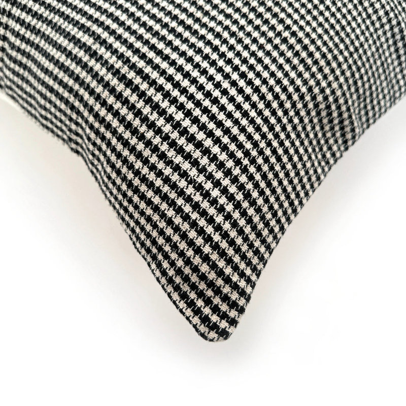 Coussin Houndstooth, Pied-de-poule noir