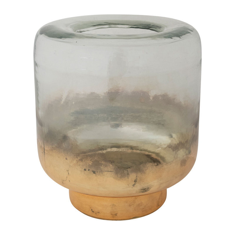 Mercury Glass Hurricane Candle Holder