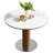 Sintered Stone Round Dining Table, 31.5" Modern Circle Kitchen Table With Stainless Steel Base For 2-4-88941422