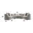 Boucle Sectional Sofa W/9 Pillows
