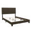 Très grand lit oriental de couleur gris anthracite, de style panneau tapissier, avec garniture cloutée et quatre pieds pour la taille de la chambre à coucher avec garniture classique, pieds, conception rectangulaire