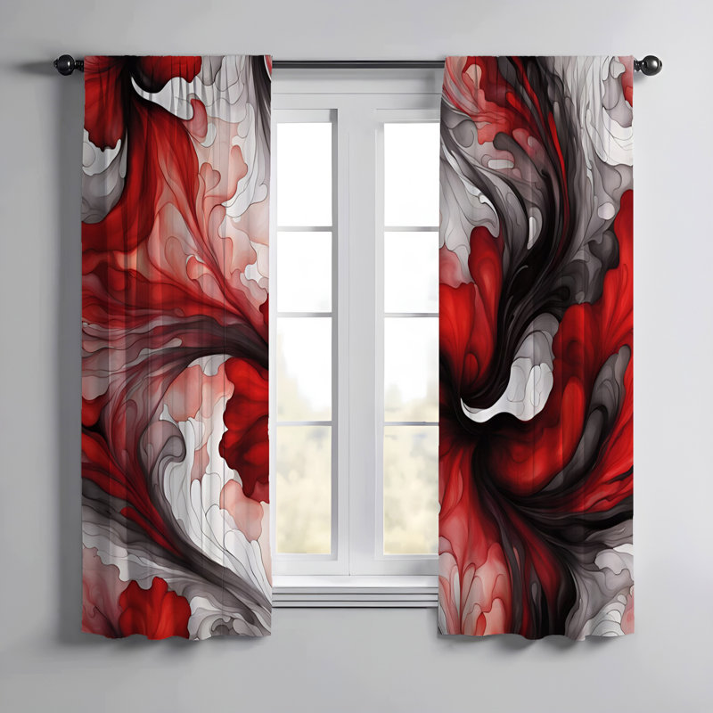 Paire de rideaux semi-transparents en polyester Doryan, L 40 po x L 52 po